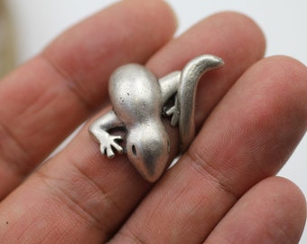 Gekko Ring, Adjustable Animal Ring, Lizard Ring, Reptile Ring, Animal Jewelry, Animal Lovers, Animal Gift, Silver Plated Ring, Gifts RB110