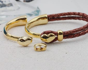 Leather Bracelet With Magnet Closure, Unisex Colorful Leather Bracelet, Stainless Steel Magnetic Clasp Bracelet, Boho Bracelet, ZM125