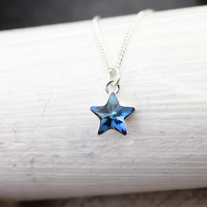 Starry Swarovski Necklace , 925 Silver Neckalce with colorful genuine Crystal, gift for her, High quality jewelry,Rhinestone Necklace ZM380