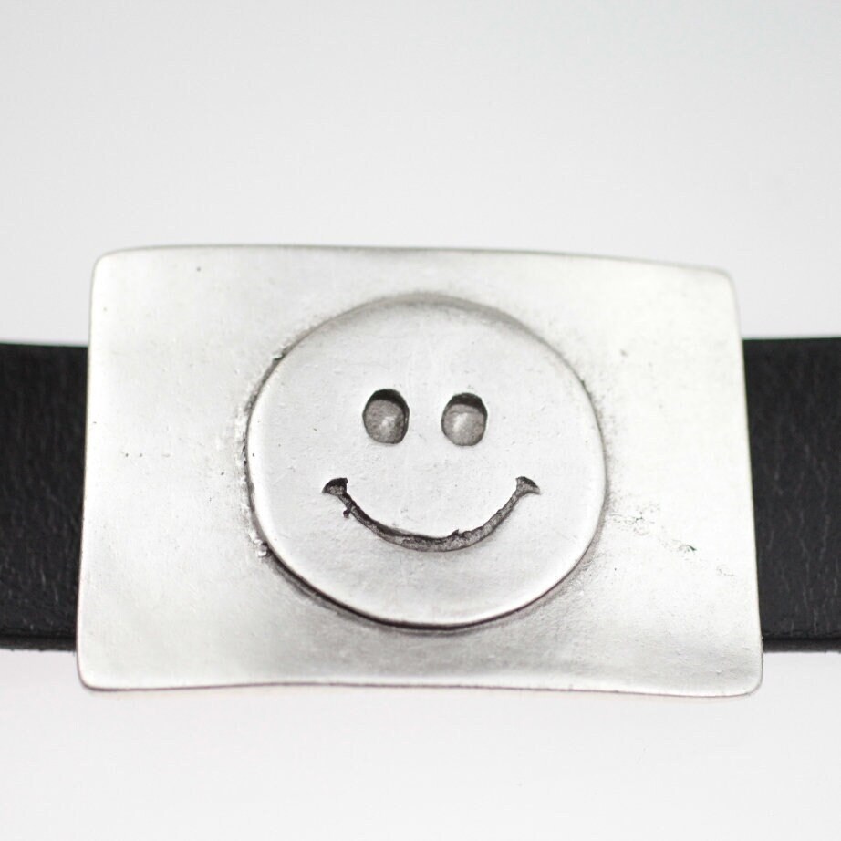 Smile Belt Buckle, Smiling Face Belt Pin, Happy Face Belt Buckle
