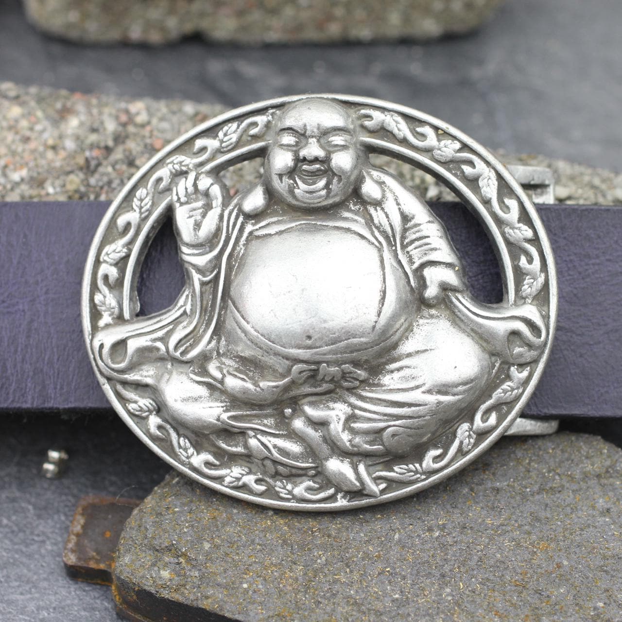 Buddha belt buckle silver woman’s Buddha Belt Buckle, Unisex Buddha Belt Pin, Indian Belt  main image 3