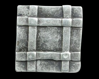 Silver Square Ring, Metal Door Ring, Geometric Ring, Plaid Ring, Gothic Ring, Symbol Ring, Bohemian Ring, Wide Ring, RB1157