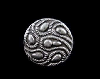 Silver Round Ring, Spiral Brass Ring, Ancient Motifs Ring, Adjustable Statement Ring, Drop Ring, Spiral Ring, Swirl Ring, RB126