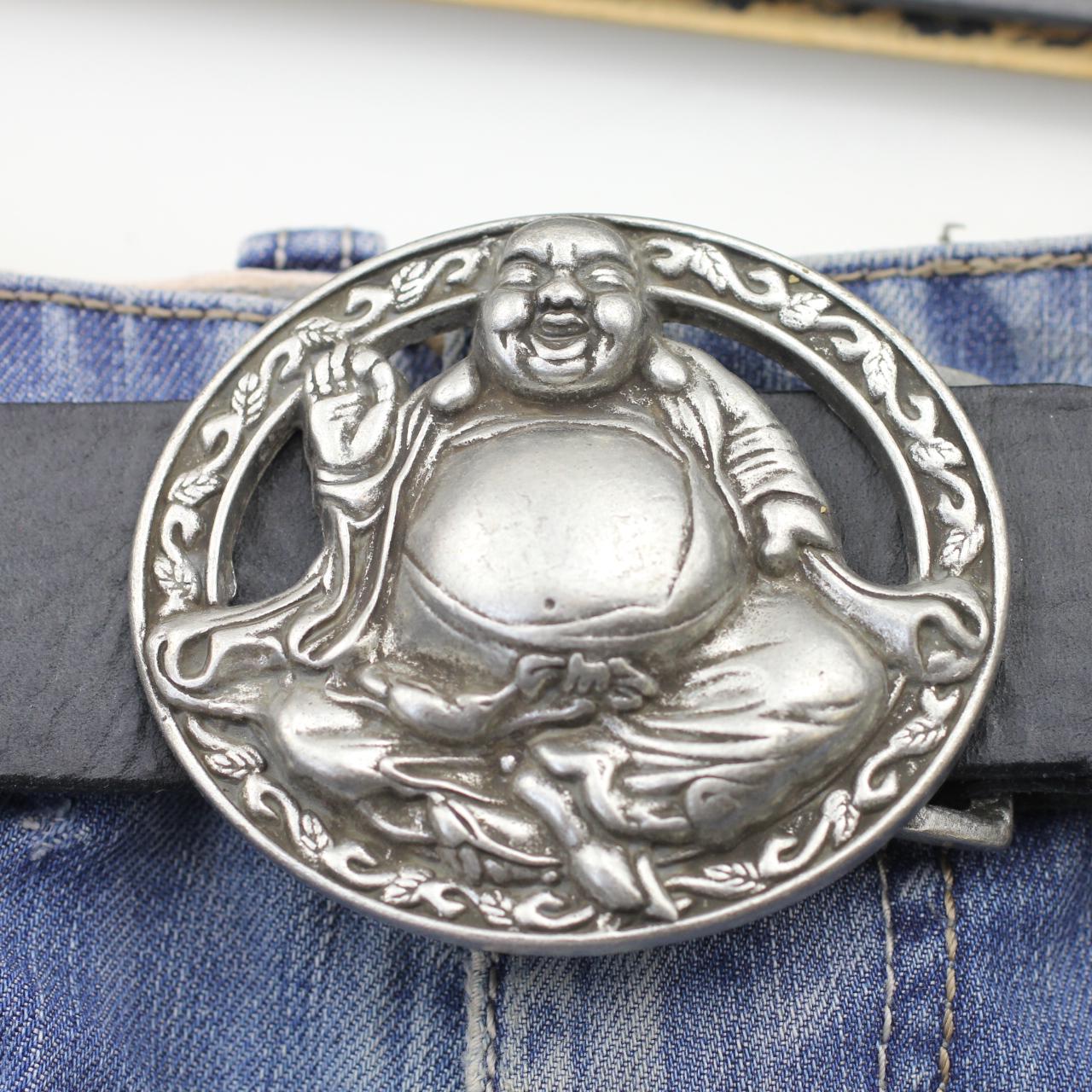 Buddha belt buckle silver woman’s Buddha Belt Buckle, Unisex Buddha Belt Pin, Indian Belt  main image 2