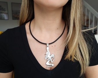 Silver Elf Pendant, Forest fee pendant, Silver Fairy pendant, Celtic ancient necklace pendant, Elven Accessories, Gift for her, Gifts PB311