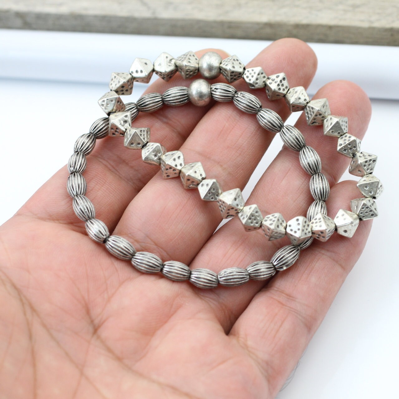 ●DOFFJASON● 2WAY Ethnic Bead Bracelet DJ24SSEBR002BLK MUSINSA | DOFFJASON Ethnic Jamstone Bracelet BLACK