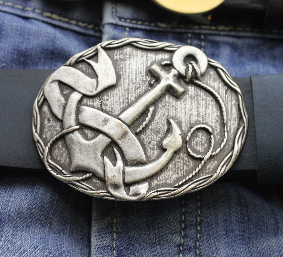 Anchor Belt Buckle, Sailor Belt Pin, Summer Belt Buckle, Nautical Belt