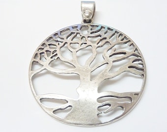 Pendentif Argent 925 Soleil, Lune Et Arbre De Vie - Symbole Créatif, Neuf Avec étiquettes