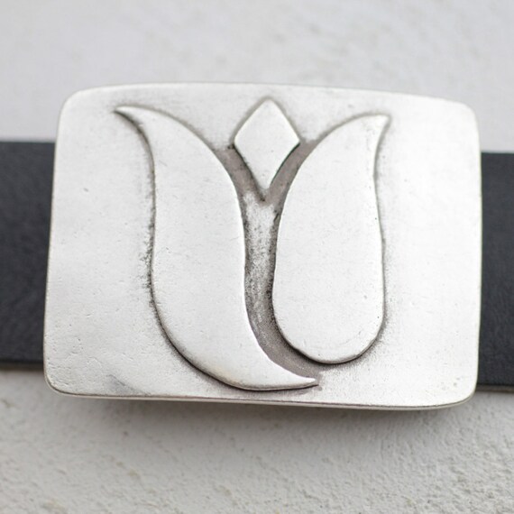 ? Tulip Flower Statement Belt Tulips Wide Embroidered Belt – Artesana Love main image 4