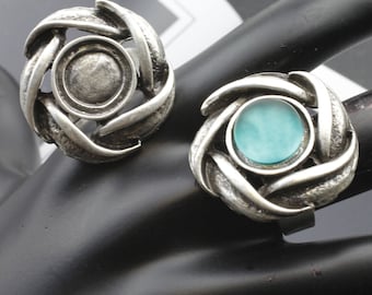 Dainty Rose Ring, Adjustable Silver Ring, Flower Silver Ring, Floral Ring, Big Rose Ring, Gemtone Rose Ring, Anniversary Gift Ring, RB150