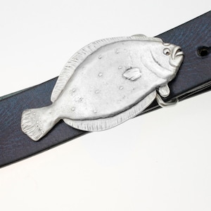 Plaice Fish Belt Buckle, Fisher Belt Buckle, Silver Fish Belt Buckle, Animal Belt Buckle, Nautical Belt Buckle, Summer Belt Buckle, GSB325