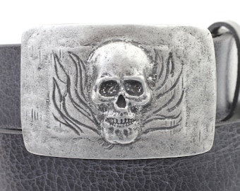 Skull Belt Buckle, Unique Design Belt Buckle, Satanic Belt Buckle, Rocker Belt Buckle, Gothic Belt Pin, Unisex Leather Belt Buckle, GSB27ds