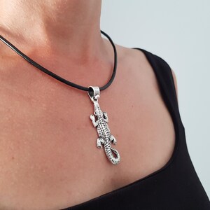 Pendentif Crocodile Alligator Strass Vert Vintage - Breloque Dorée Cristal - Neuf Sans Emballage
