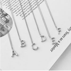 Collar con letras grandes, collar con letras pavé personalizadas, collar con letras de bambú, joyería con iniciales, collar personalizado, ZM610rh