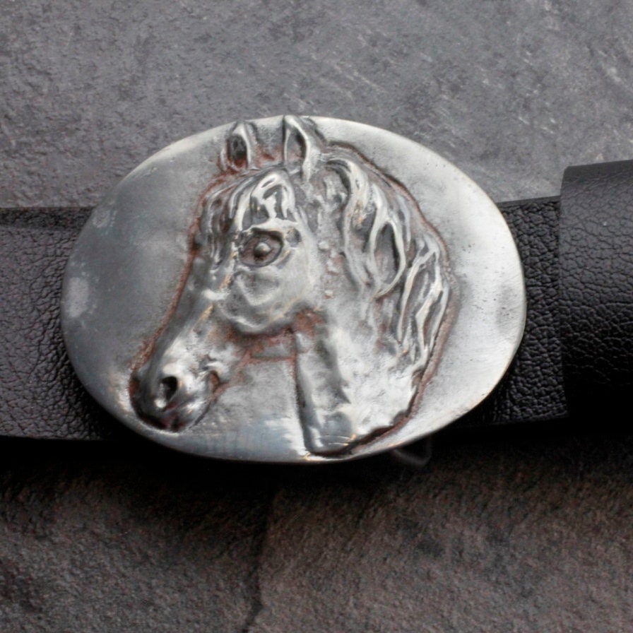 Horse Belt Buckle for Snap Belt, Horse Accesories, Cowboy  display picture 1