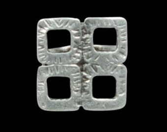 Adjustable Square Ring, Four Square Ring, Geometric Ring, Gothic Ring, Unique Ring, Design Ring, Large Ring, Wide Ring, Boho Ring, RB1182