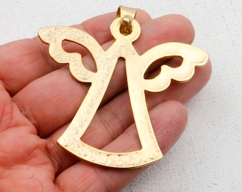 Pendentif ange en or, collier pendentif fée, bijoux angéliques, accessoire angélique, bijoux spirituels, pendentif spirituel, collier ange, PB83go