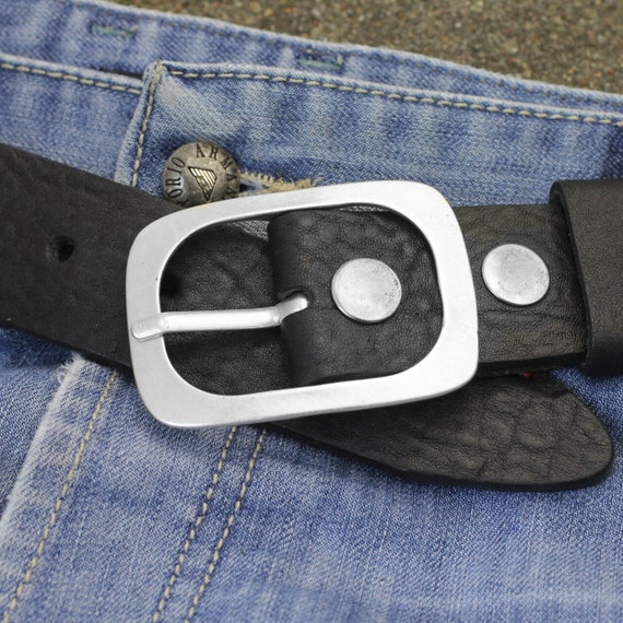 Simple Belt Buckle, Minimal Belt Buckle, Silver Casual Belt Simple Belt Buckle, Minimal Belt Buckle, Silver Casual Belt