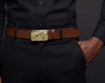 Gothic Belt Buckle, Brass Belt Buckle, Gold Belt Buckle, Leather Belt Buckle, Vintage Belt Buckle, Unisex Belt Buckle, Belt Strap, GSB5402