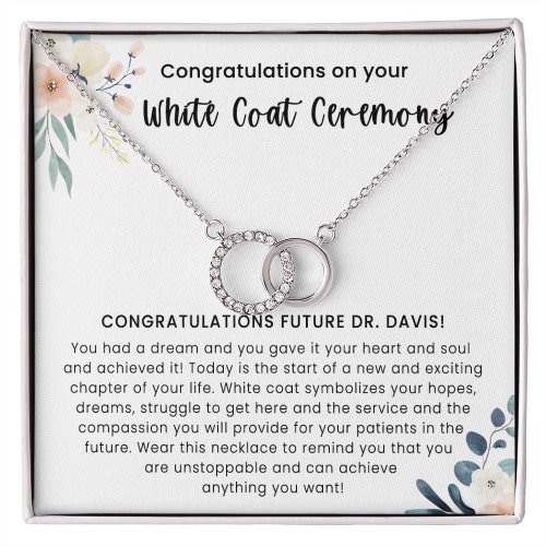 White Coat Ceremony Gift Necklace Medical Dental Nursing Etsy