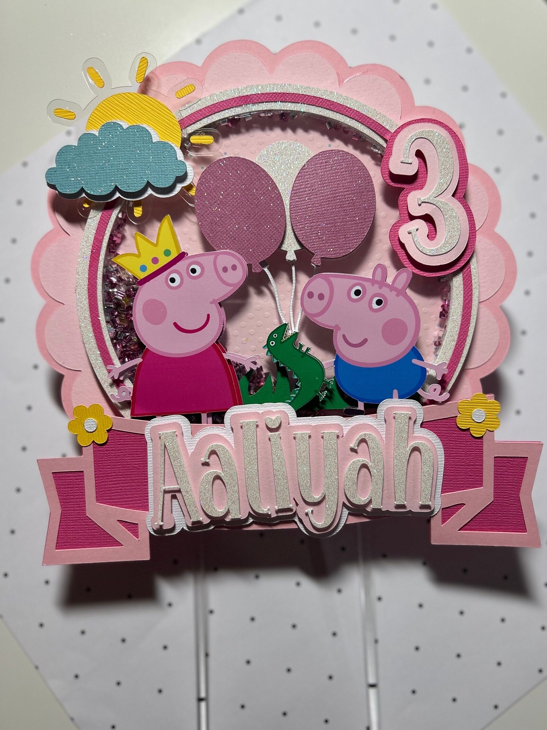 Peppa pig cake topper 🐷 – AnasPartyPaper