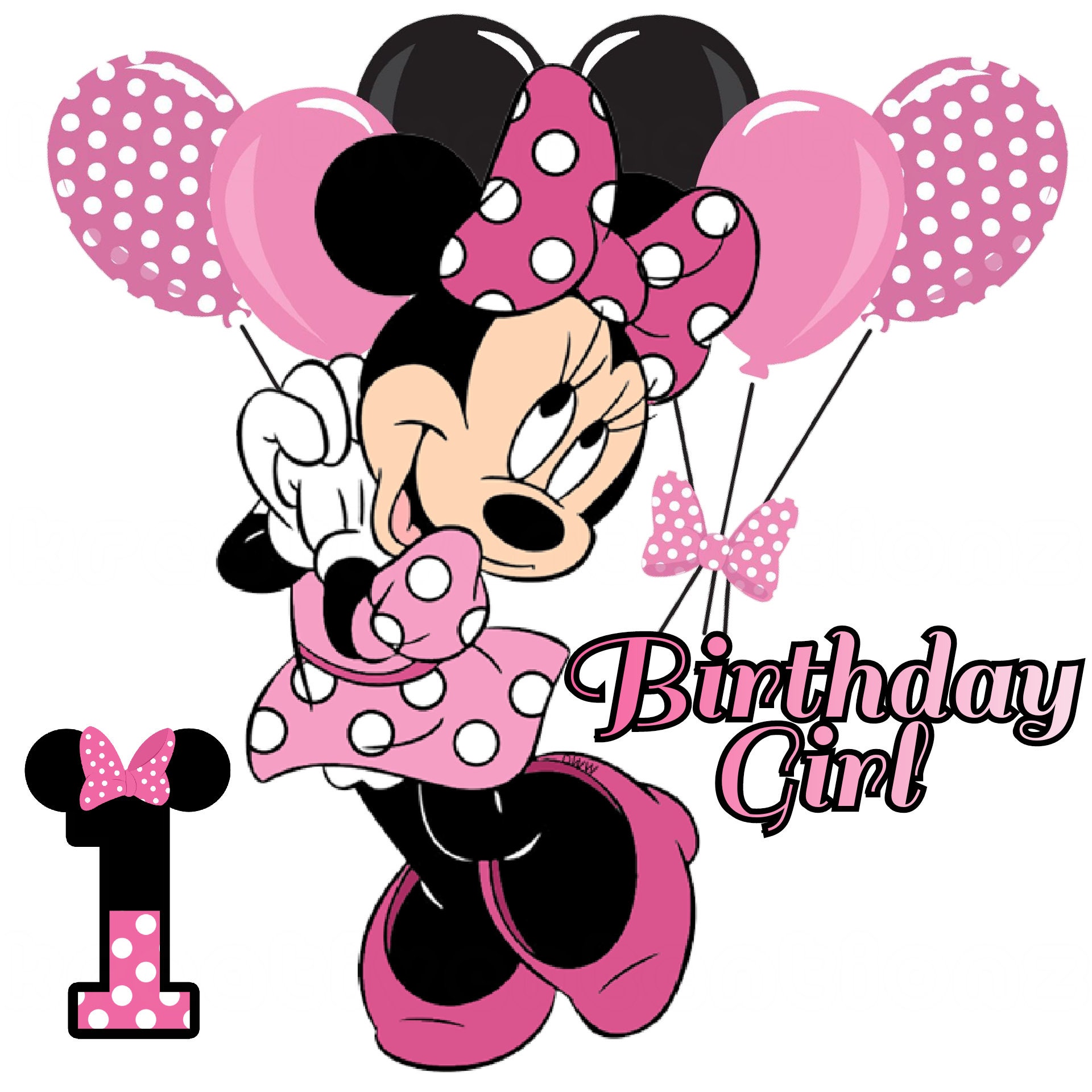 Minnie Mouse 1st Birthday PNG Etsy