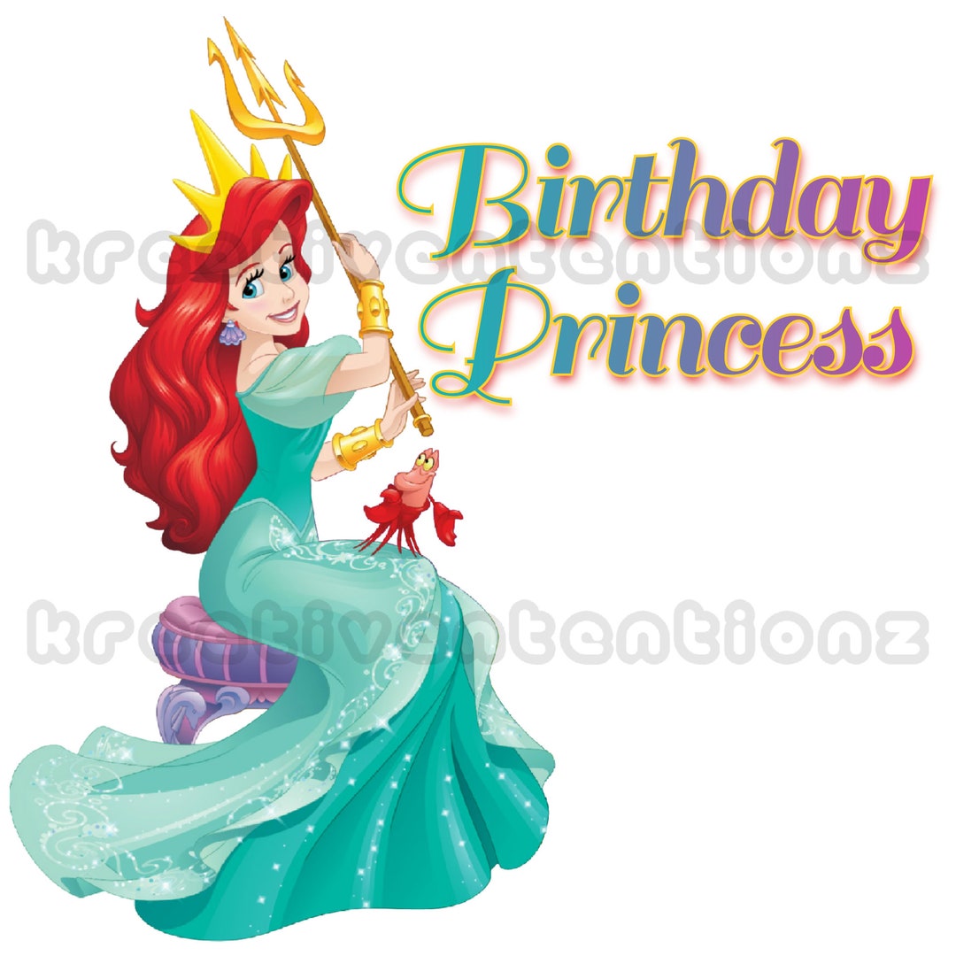 Little Mermaid Birthday PNG Etsy