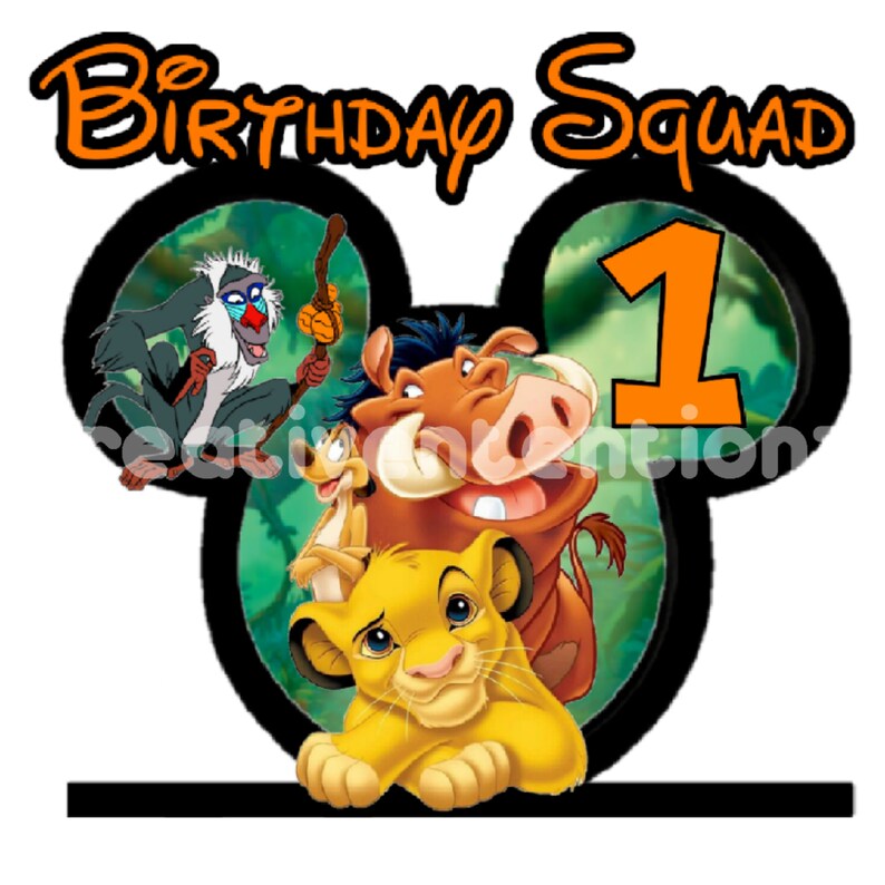 Lion King First Birthday Custom Png Etsy
