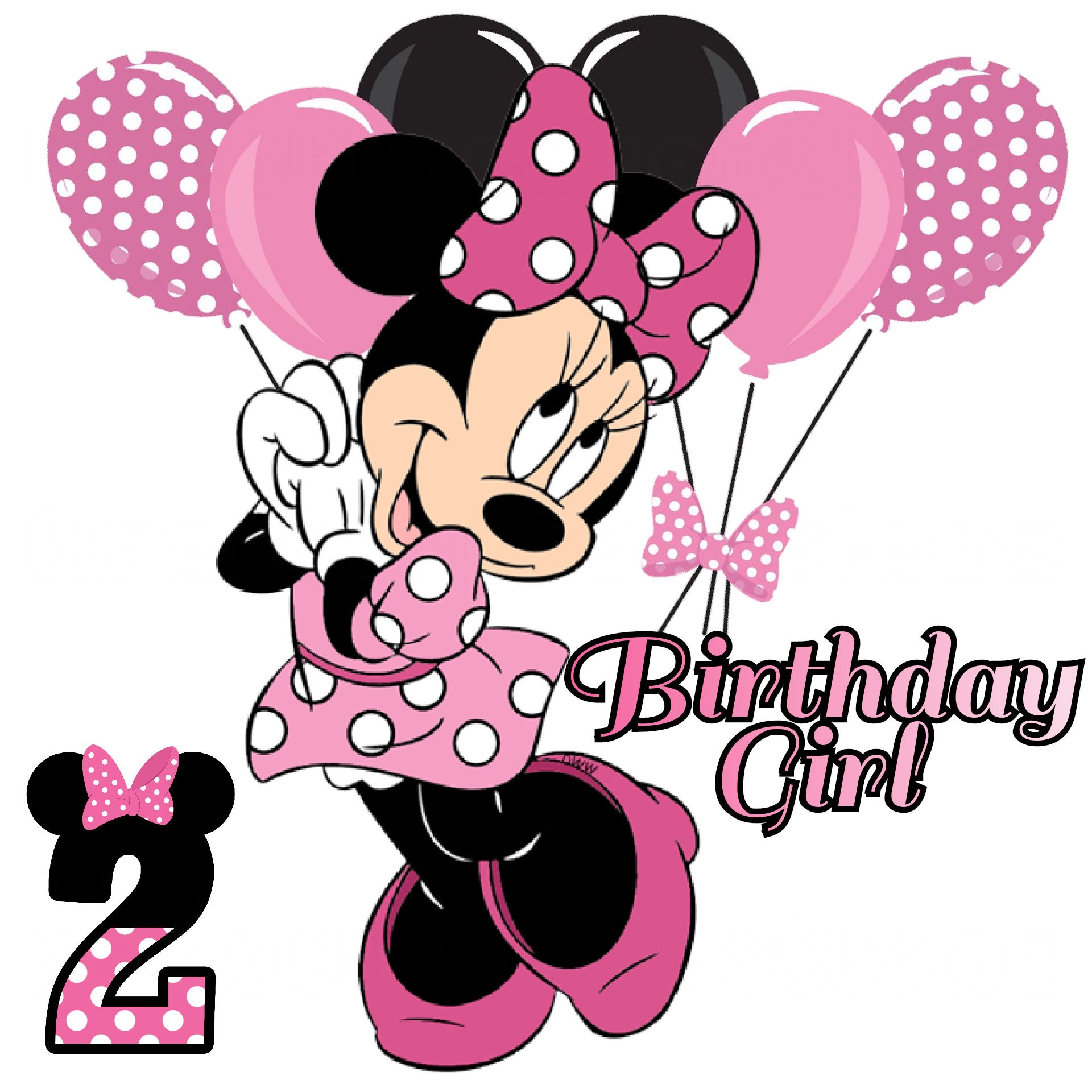 Minnie Mouse 2 Birthday Clipart Minnie Mouse 2 Birthday Clipart
