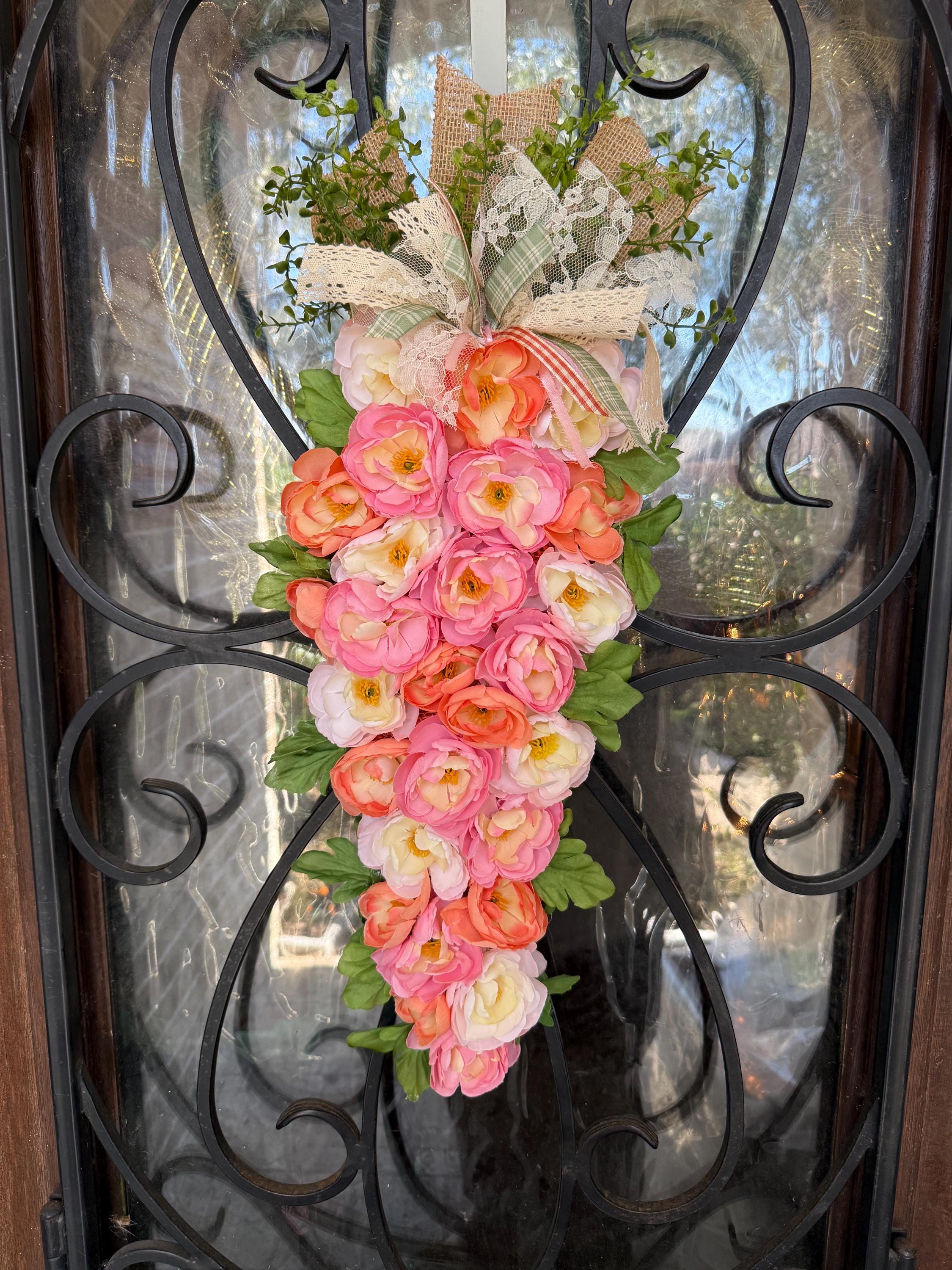 Accroche-porte carotte floral, accroche-porte carotte, accroche couronne de carottes