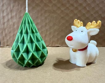 Handmade Christmas Soy Candle Set, Vegan Winter Scents