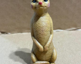 Handmade Meerkat Soy Candle | Decorative Animal Sculpture, Vegan Gift