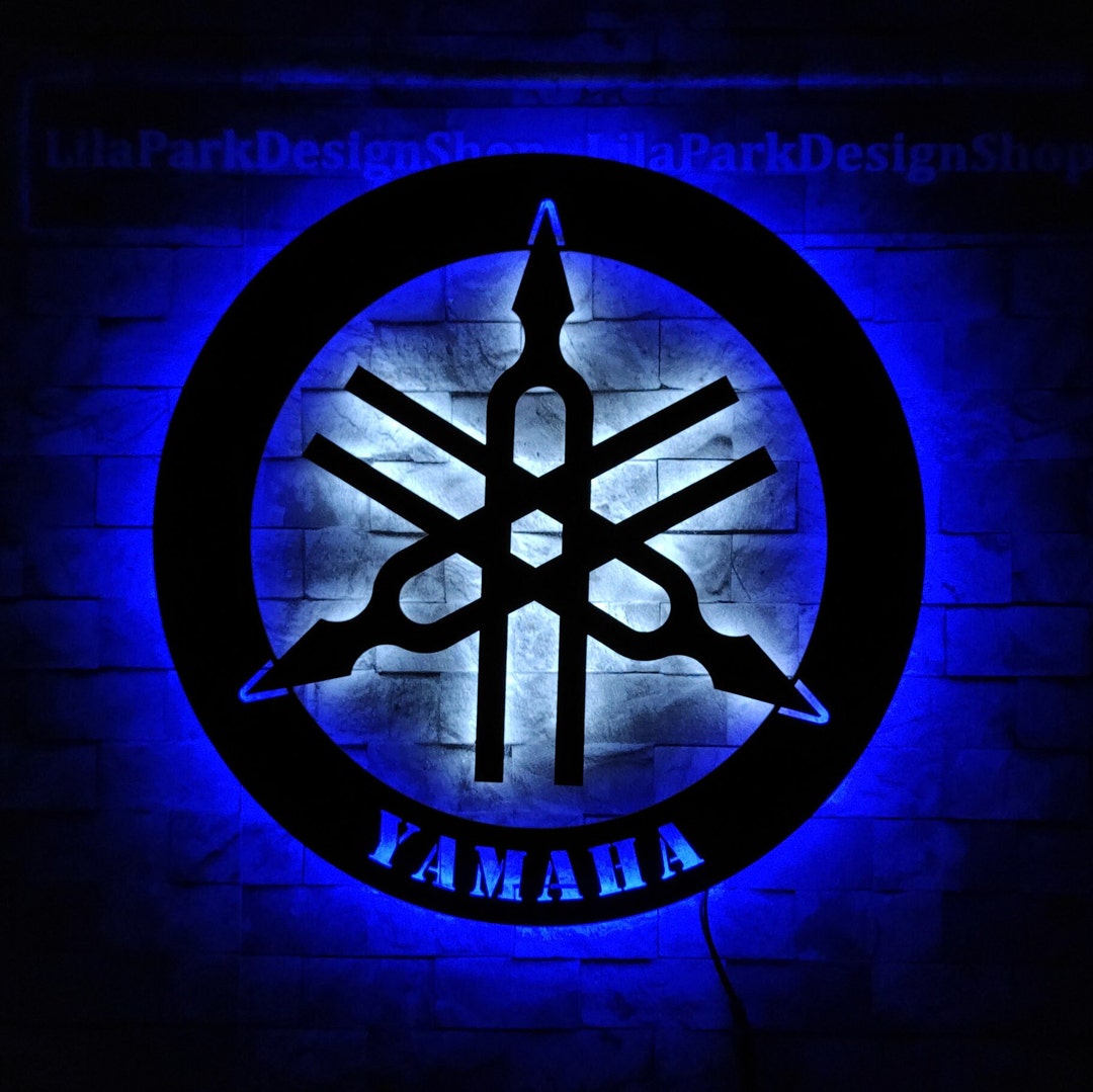 Yamaha Logo Led Sign Lighted Wall Decor Sign Yamaha Wall Etsy France