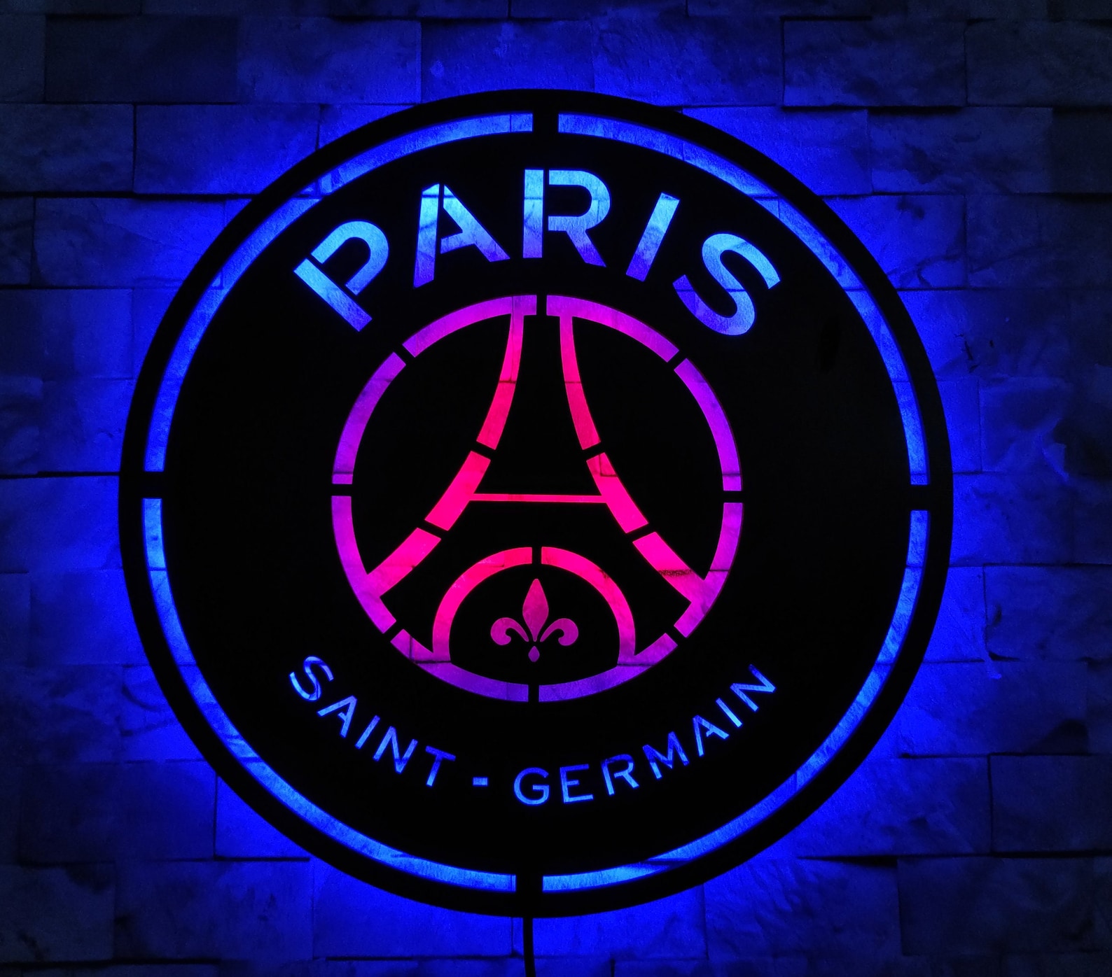 Paris Saint-germain Led Sign Ligue 1 PSG Wall Decor Neon - Etsy