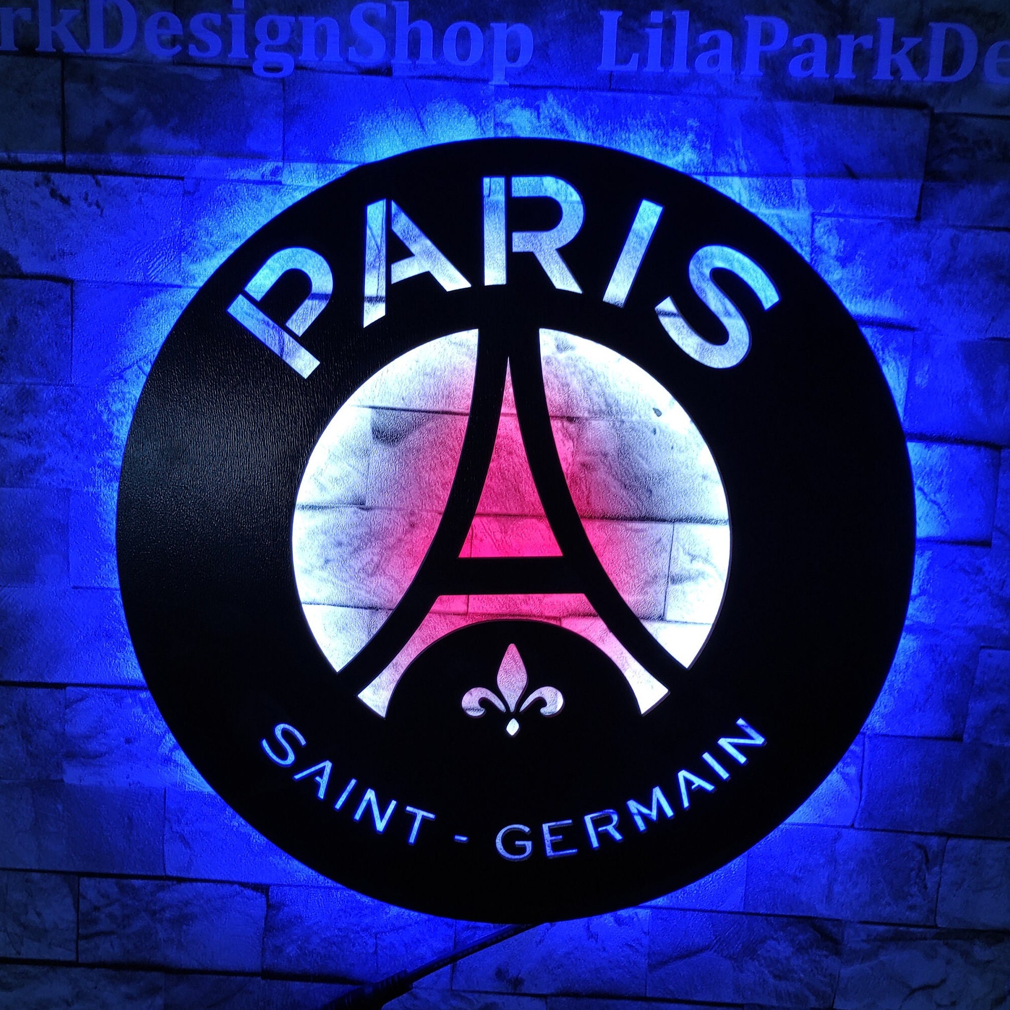 Paris Saint Germain Led Sign Ligue 1 Psg Wall Decor Neon Etsy Norway