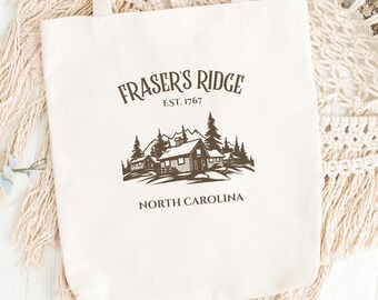 Fraser's Ridge Canvas Tote Bag: Outlander Inspired Book Lover Gift