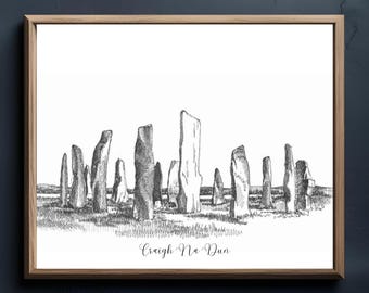 Outlander Art Print: Craigh na Dun Standing Stones (Digital Download)