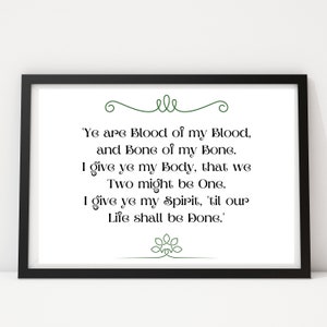Outlander Vows Jamie Fraser Quote Print: Outlander Wedding Vows (digital Download) - Etsy