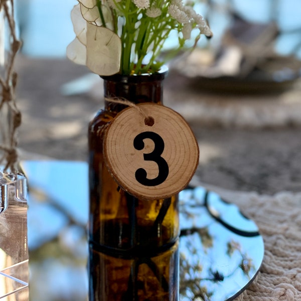 Wooden table number (10 pieces)