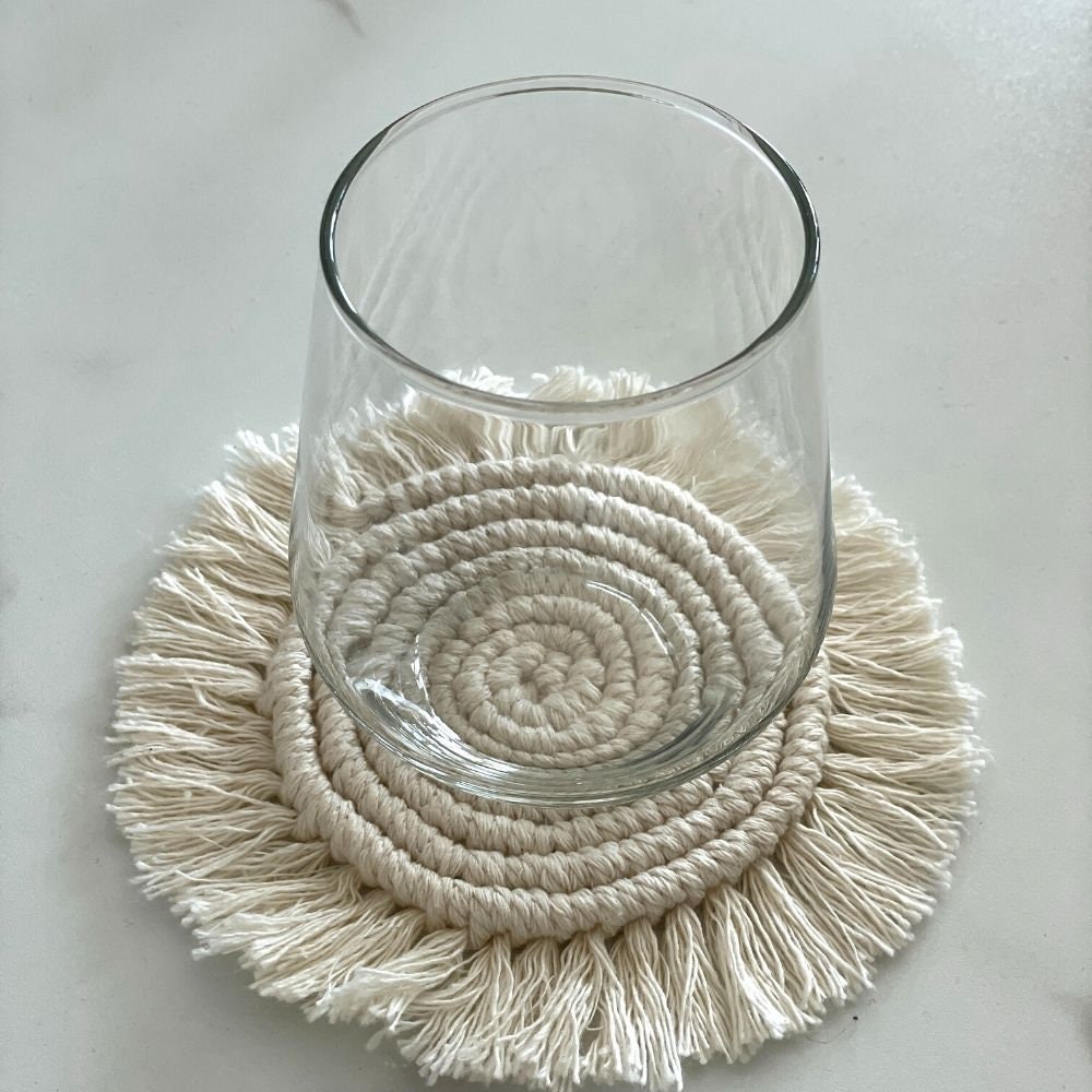 Dessous de Verre en Macramé