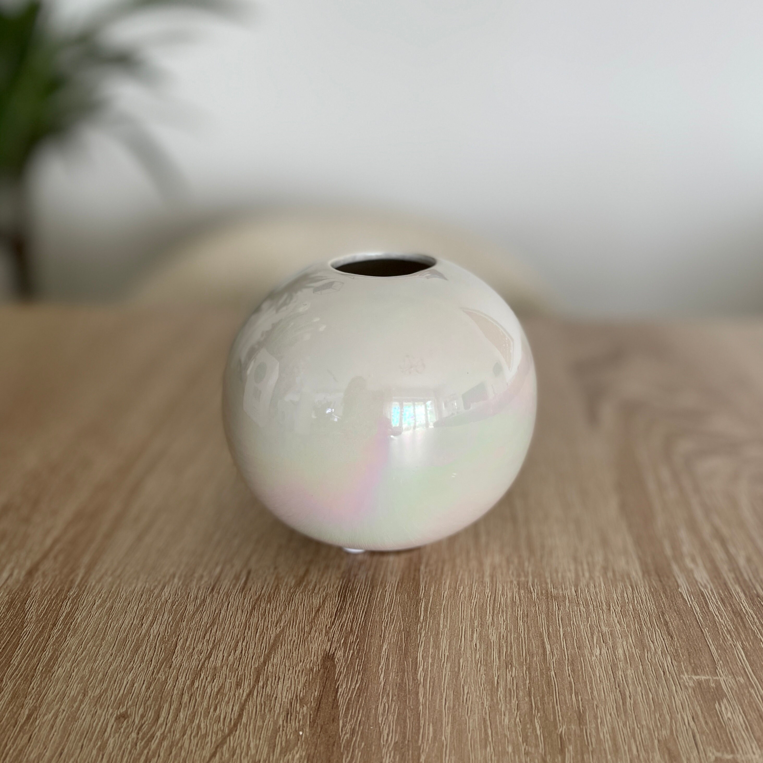 Vase Boule en Céramique Irisé