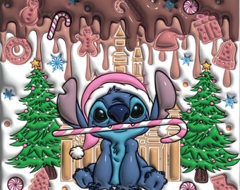 Image numérique Christmas Stitch gonflée