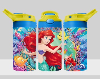 Princess Ariel Little Mermaid Tumbler Design - Little Mermaid Tumbler Wrap - 12oz Flip Top Sublimation Design - PNG Digital Download