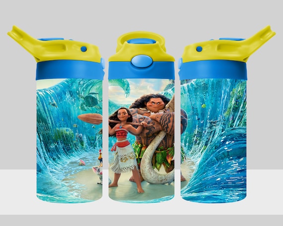 Princess Moana Tumbler Design - Maui Moana Tumbler Wrap - 12oz Flip Top Sublimation Design for Kids - PNG Digital Download