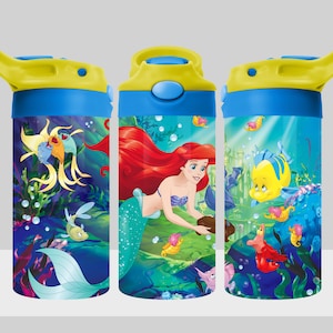 Princess Ariel Little Mermaid Tumbler Design - Little Mermaid Tumbler Wrap - 12oz Flip Top Sublimation Design - PNG Digital Download