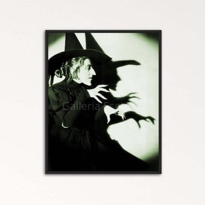 Wicked Witch Halloween Art | Wizard of Oz Print | Halloween Witch | Margaret Hamilton | Halloween Wall Decor | Spooky Halloween Photo