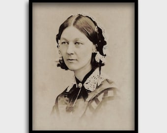 フローレンス・ナイチンゲールの額入りプリント：感動的な看護師の