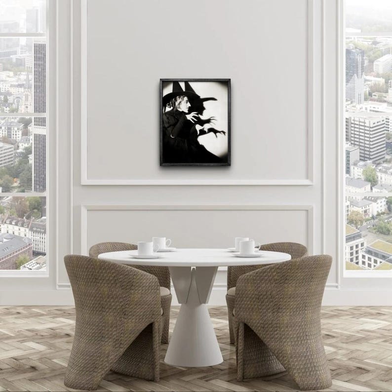 Wicked Witch of the West from Wizard of Oz Movie; Famous Vintage Photo of Actress Margaret Hamilton; Scary Scariest Poster Print Halloween