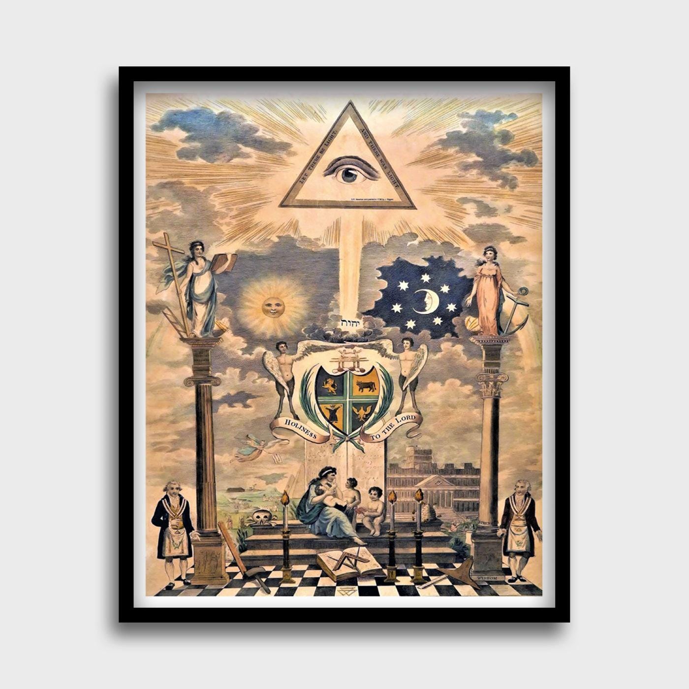 アインシュタイン 肖像画 油絵 ポートレート ビンテージフリーメイソン