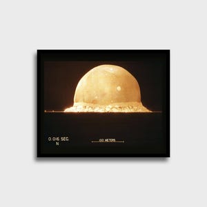 Trinity Nuclear Explosion, Vintage Print of Manhattan Project, New Mexico, Worlds First Nuclear Test, J Robert Oppenheimer, Nuke Weapon Bomb